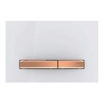 Pulsador serie Sigma50 de Geberit, color metálico oro rosado: oro rosado, blanco